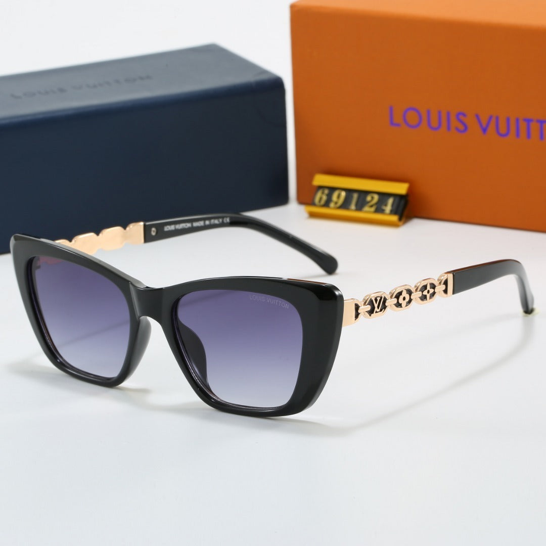 Louis vuitton Cat Eye Sunglasses with Metal Chain Detail (Model 69124) Cat-Eye