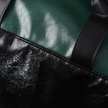 Balenciaga x adidas Large Duffel Travel Bag – Black & Green with Trefoil Logo and Triple Stripes