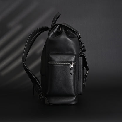 Prada Nylon & Leather Multi-Pocket Backpack – Black