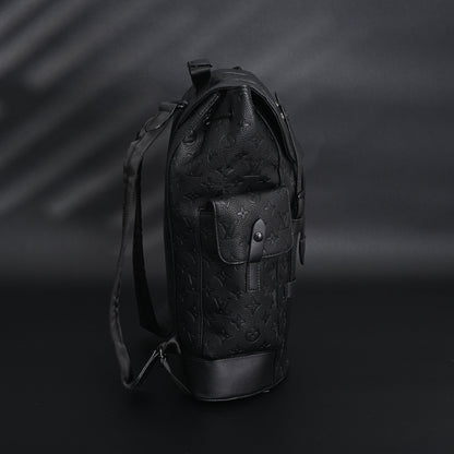 Louis Vuitton Christopher PM Backpack Monogram Shadow Black Leather