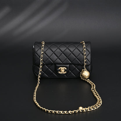 Chanel Classic Flap Mini Bag – Black Quilted Lambskin with Gold-Tone Hardware