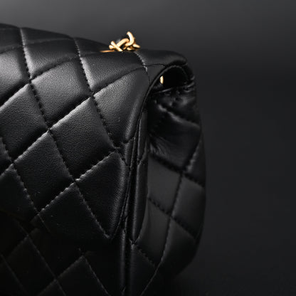 Chanel Classic Flap Mini Bag – Black Quilted Lambskin with Gold-Tone Hardware