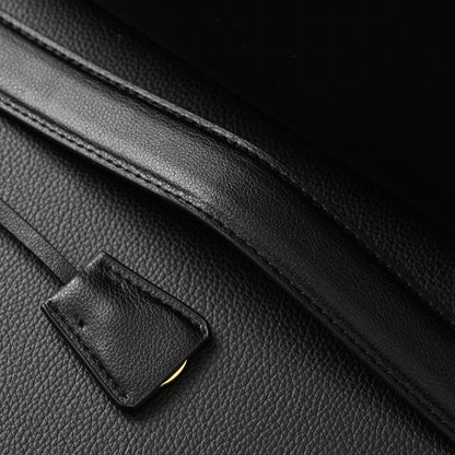 Prada Cleo Black Brushed Leather Shoulder Bag